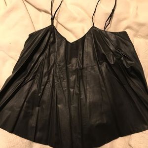 Black pleather top